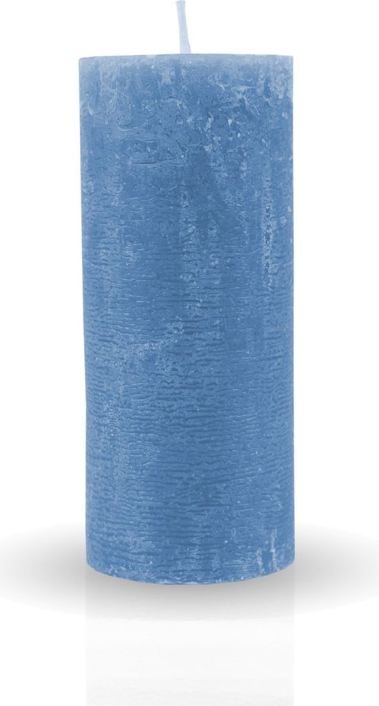 Bougies Rustique Bleu Ciel Ø7cm x 15cm Image du produit 
