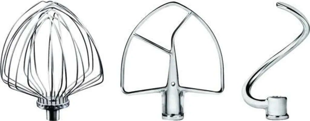 KitchenAid Set Batteur et Pétrisseur Inox 5KSM7BL3PSS Haute Résistance