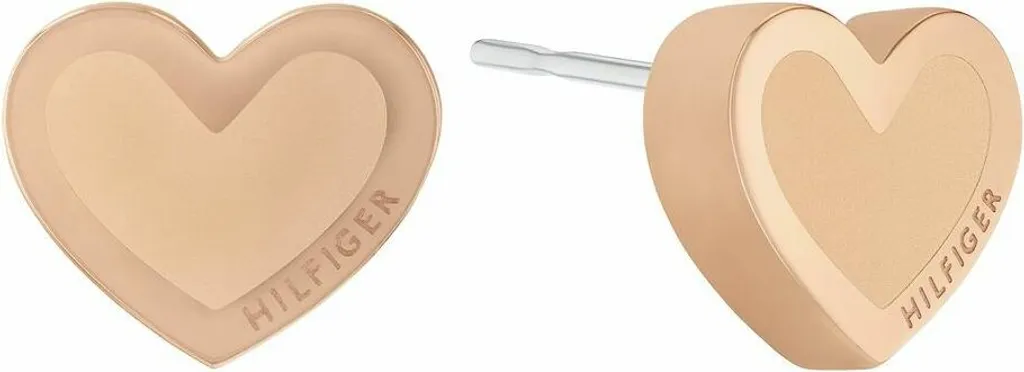 Boucles d'oreilles cœur or rose Tommy Hilfiger 2780739 finition polie