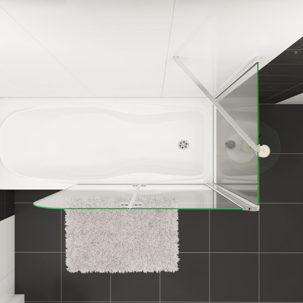 AICA 120cmx140cm Badewannenaufsatz 6mm NANO ESG-glas mit Produktbild 