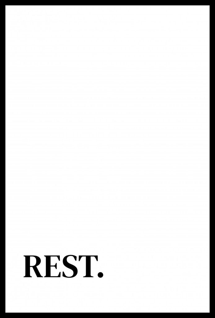 Plakat 40x60cm mit Aufschriften Moderner Spruch Ruhe