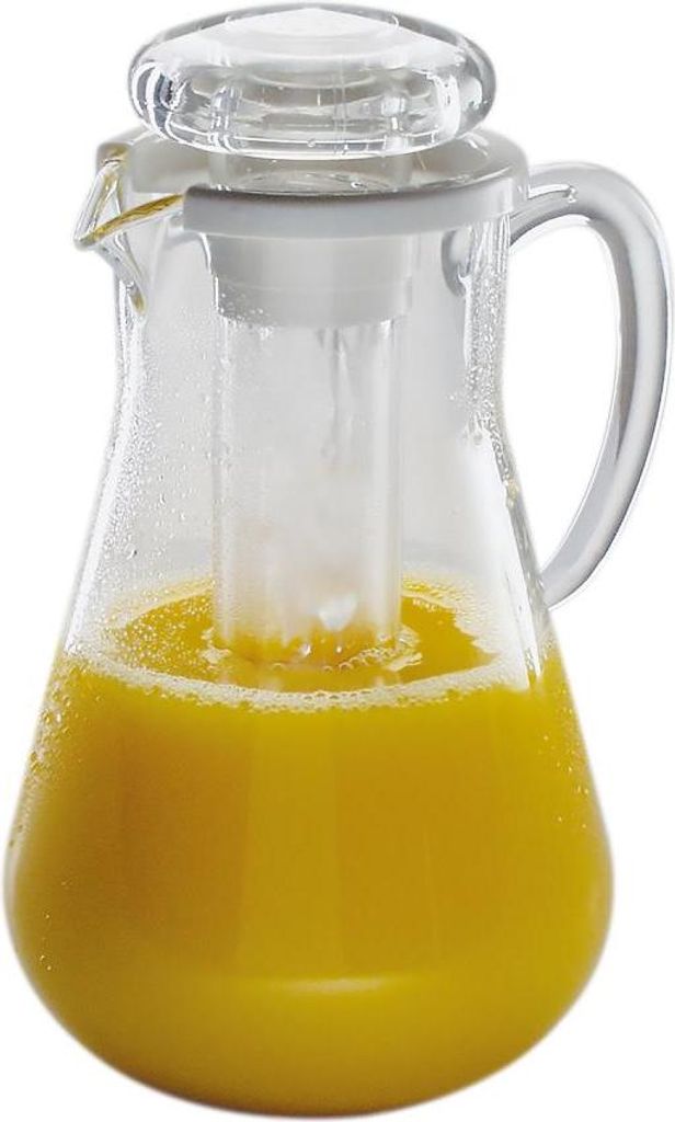 APS 10770 Saft-/Wasserkanne, Kunststoff (MS), mit Eiswasserröhre, 3 Liter, Ø 18 cm, Höhe 29 cm