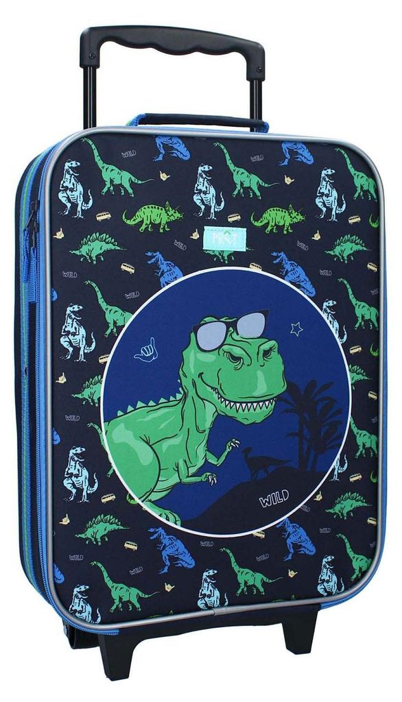 Vadobag Trolley Koffer Blau Dino - Kinderkoffer mit Rollen Produktbild 