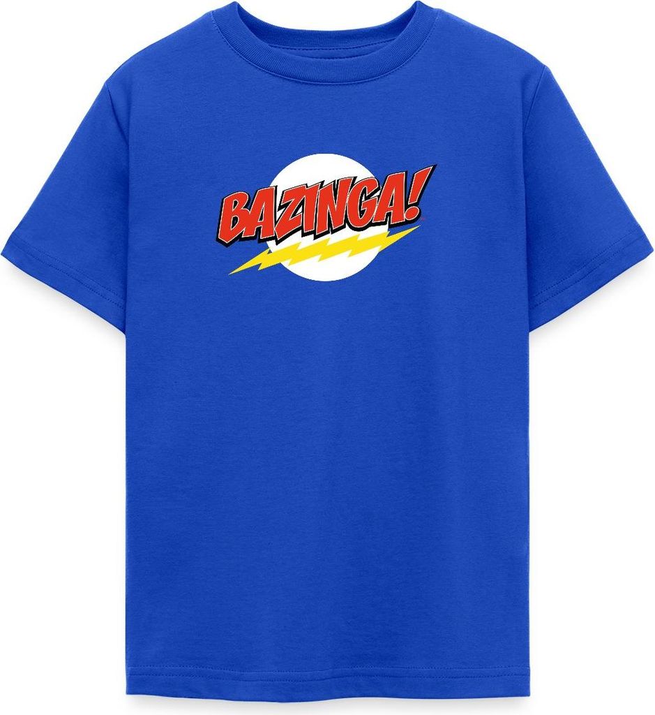 Spreadshirt The Big Bang Theory Bazinga Teenager T-Shirt, 152/164 (12-14 Jahre), Royalblau