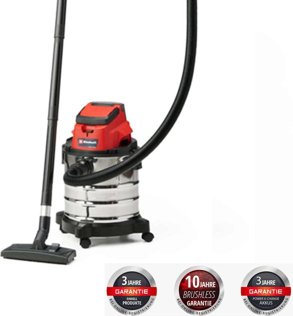 Einhell Akku-Nass-Trockensauger TC-VC 18/20 Li S 18V ( Ohne Akku / Ladegerät )