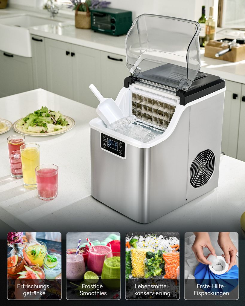 Preenex 3,2L Eiswürfelbereiter 22 kg/24H Eismaschine Produktbild 4