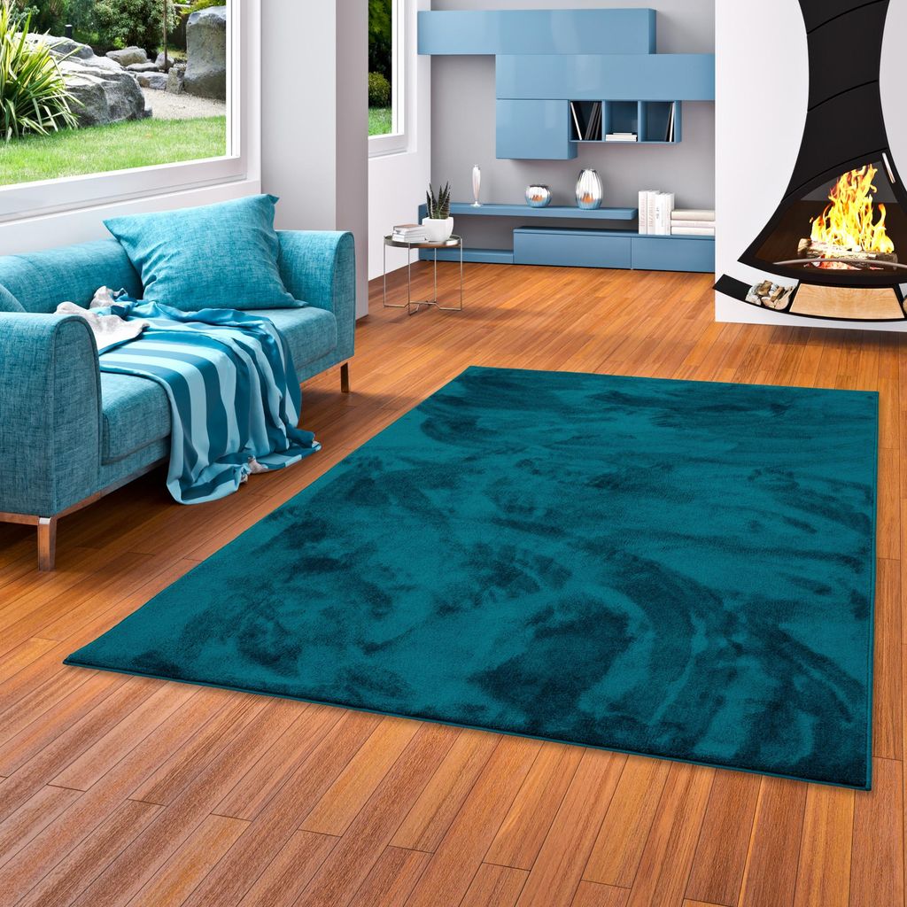 Luxus Super Soft Hochflor Langflor Teppich Deluxe Petrol, Produktbild 