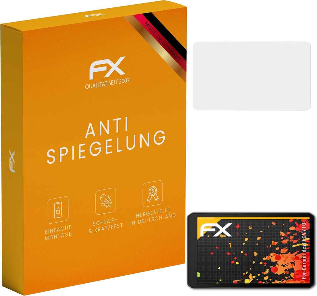 atFoliX FX-Antireflex 3x Schutzfolie kompatibel mit Garmin dezl LGV710 Displayfolie