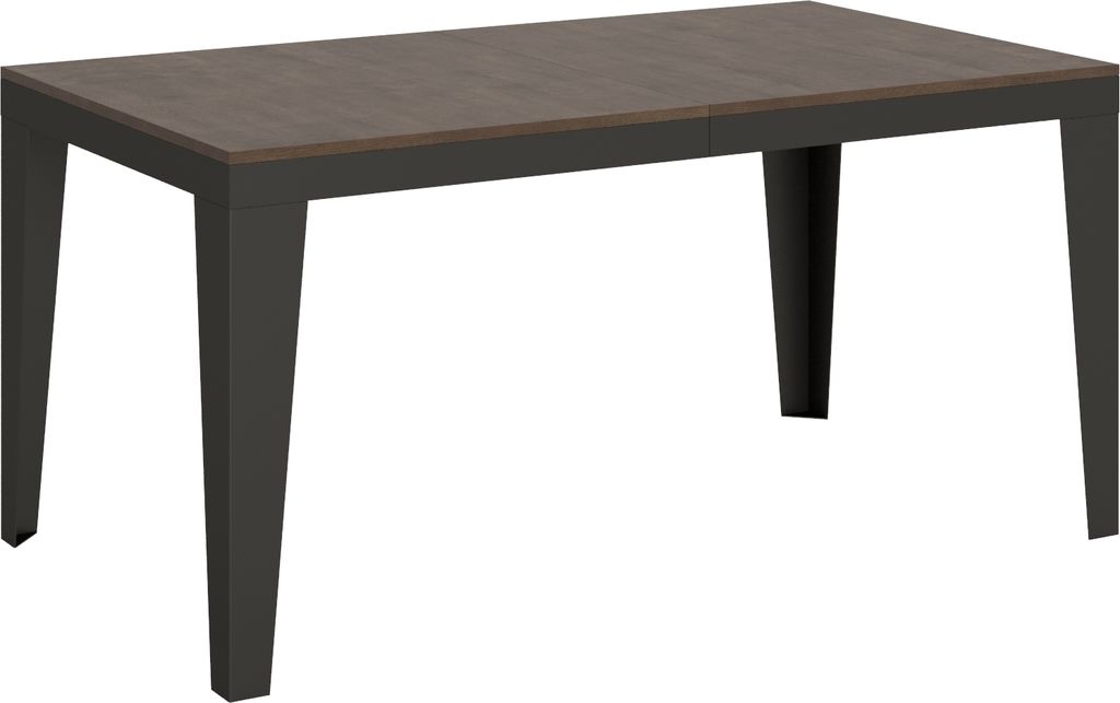 ITAMOBY - Ausziehtisch 160/264x90 cm Flame Evolution Nussbaum Gestell und Füße Anthrazit