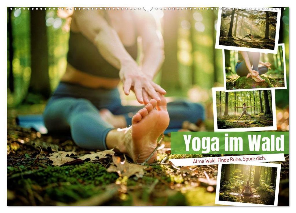 Yoga im Wald (Wandkalender 2027 DIN A2 quer), CALVENDO Monatskalender