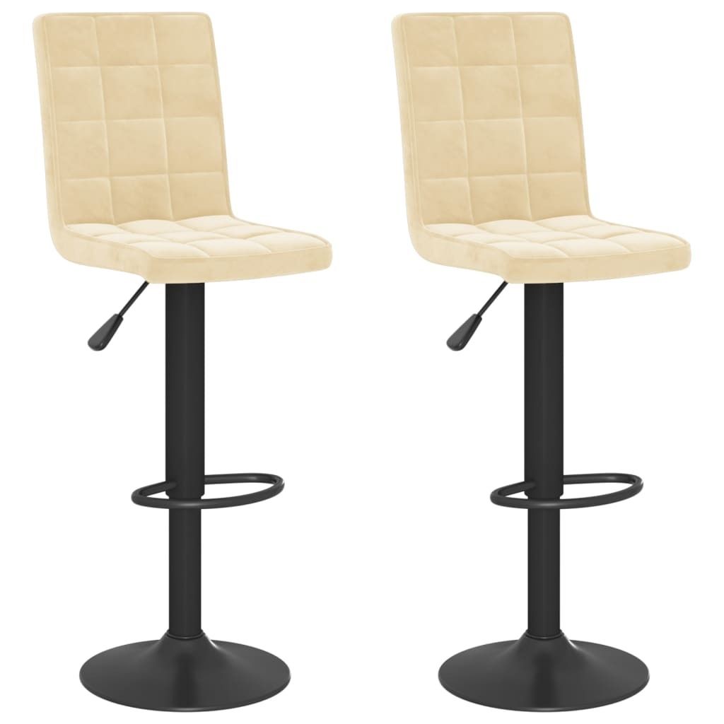 "WINTER SALE"2er Set Barhocker - Tresenhocker - Barstuhl - multifunktional& Moderne - Creme Samt - Barstühle klassischem Design NEU4102170