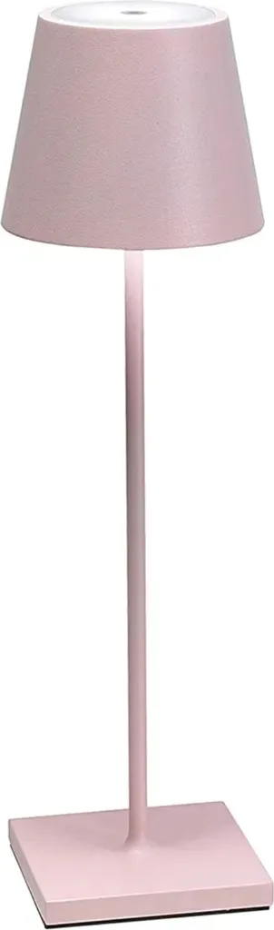 Zafferano Poldina Pro Lampada da tavolo a LED in alluminio dimmerabile Rosa