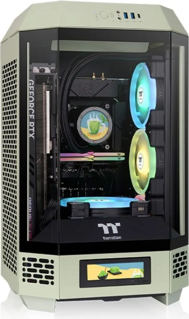 Boîtier Gaming The Tower 250 Vert Matcha pour Créateurs et Gamers ITX