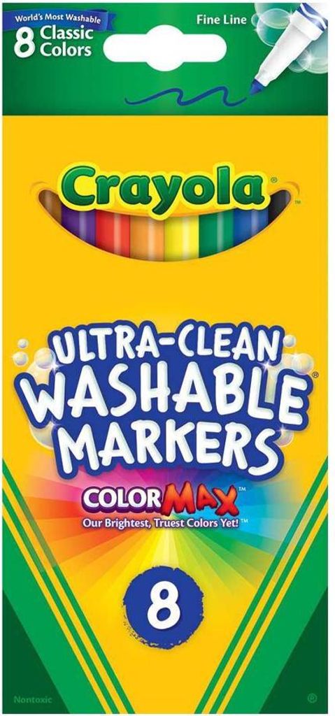 Crayola | Filzstifte Set - 8 Farben - Auswaschbar - Produktbild 