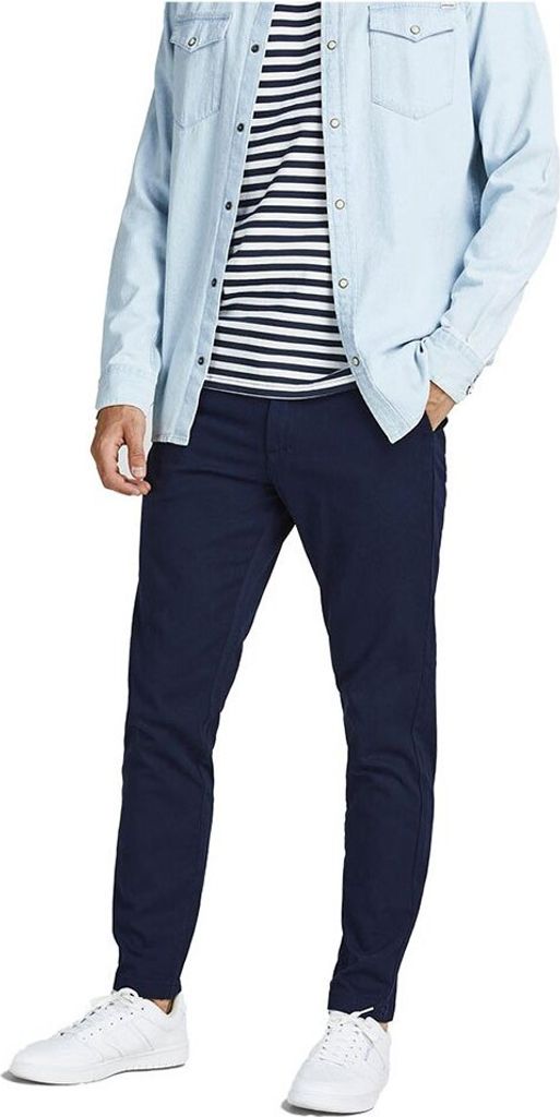 Jack & Jones 12174309, Chino, Adulto, Blu, Cotone, Spandex, Immagine del prodotto 
