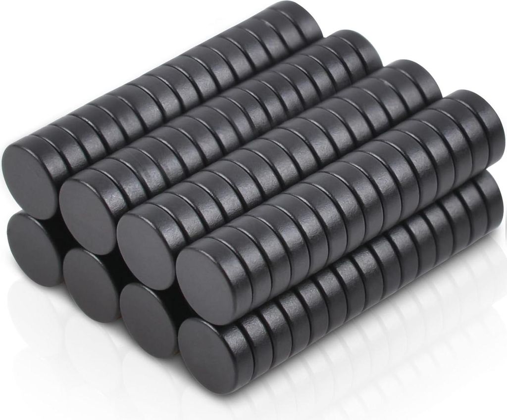 Mini-Magneten - Starke schwarze Magneten für Magnettafeln - 120 Stück