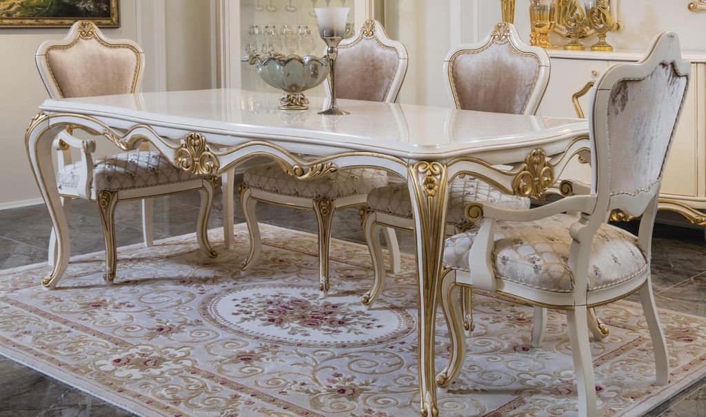 Esszimmer Esstisch Stuhl Set Gruppe Garnitur Tisch Tische Garnitur Luxus 5tlg.
