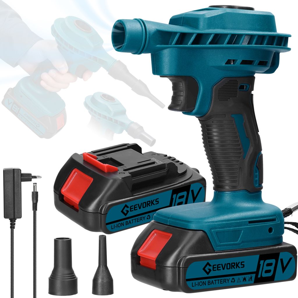 Laubsauger Laubbläser Hochleistungs-Elektrogebläse mit Bürstenmotor, starker Wind, Luftgebläse, Hand-Lithiumbatterie, Schneeräumgerät