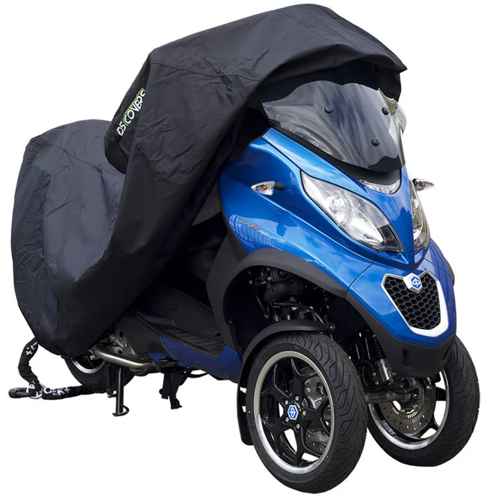 Bâche de protection moto Alfa noire contre la pluie, la poussière et vol