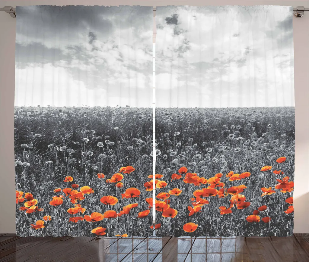 Offerta Tenda ABAKUHAUS Papaveri 280x245cm Soggiorno Rustico