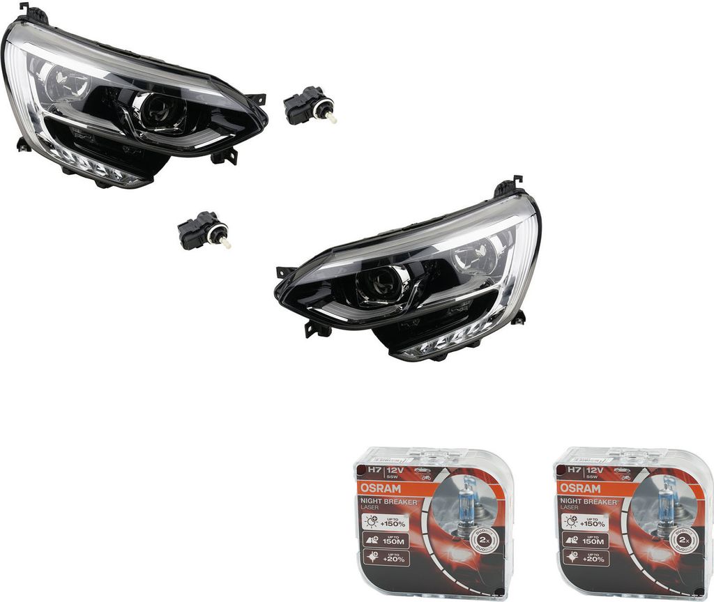 Johns, Scheinwerfer + Osram Night Breaker Laser passend für Renault Megance IV 15- L R 8200402521 4431359 1607972880 2605600Q0A 260564EA0A 4159062400