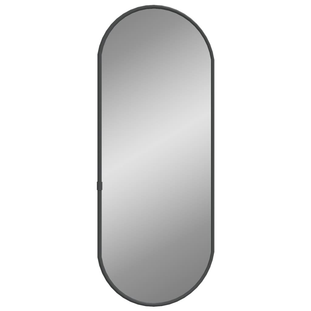 vidaXL Miroir mural noir 50x20 cm ovale Image du produit 
