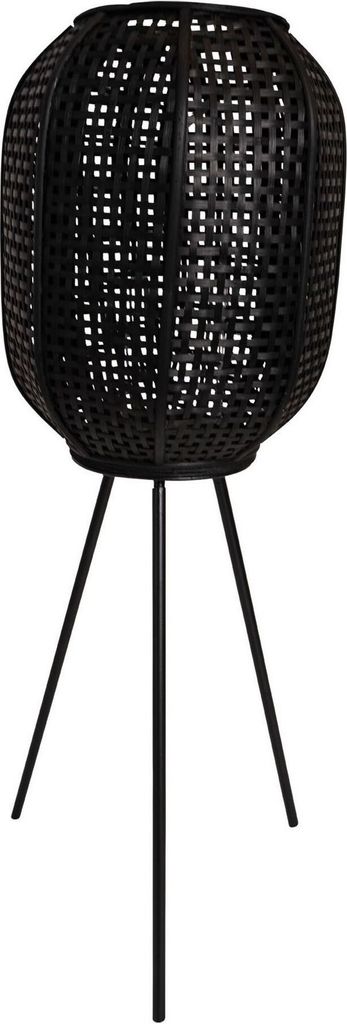 Lesli Living Standlaterne - Laterne Bambus schwarz ø32x88 cm