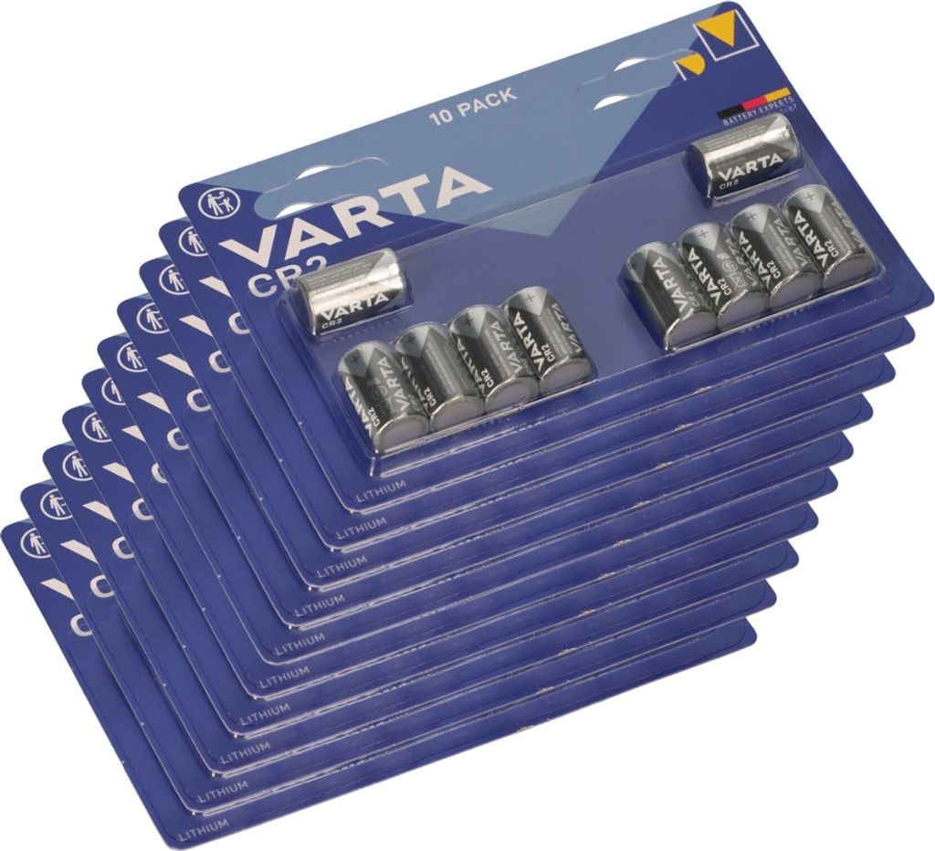 100x CR2 3V Photo Blister Varta Batterie Lithium