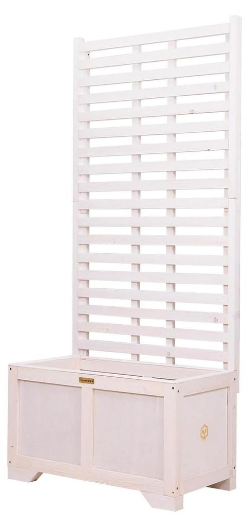 Pflanzkübel mit Sichtschutz - Blumenkübel Outdoor - 80 x 42 x 180 cm, 120 L - aus Holz, Imprägniert, Blumenkasten Balkon, Terrasse, Pflanzkübel...