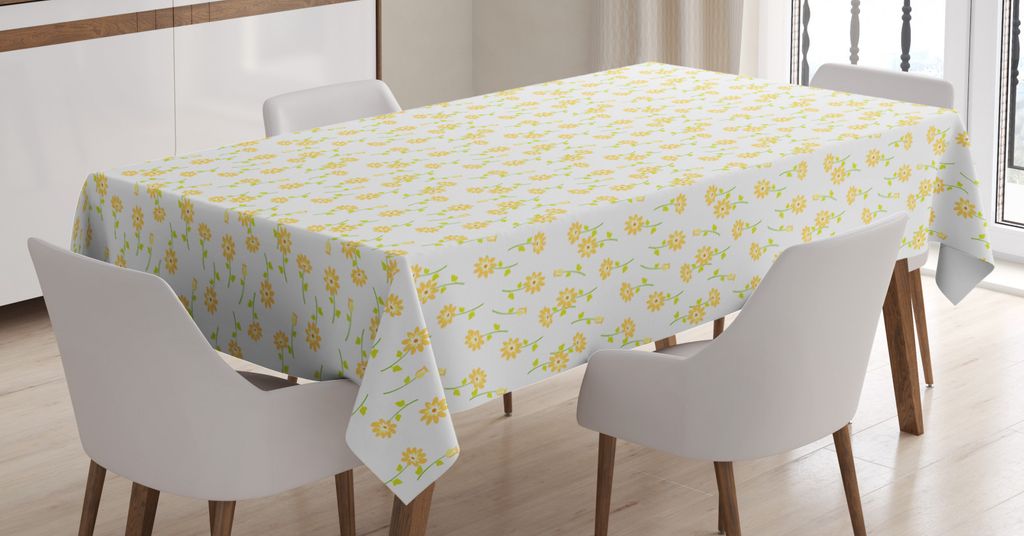 ABAKUHAUS Blumen Tischdecke, FrÃ1/4hling blÃ1/4hen Tulpen, FÃ1/4r den Inn und Outdoor Bereich geeignet Waschbar Druck Klar Kein Verblassen, 140 ...