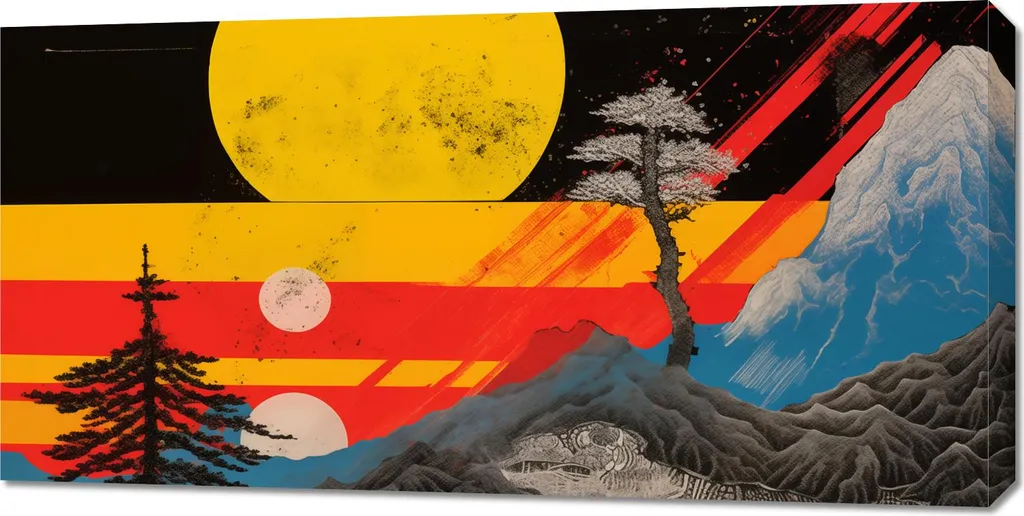 Decorazione Parete Montagna 100x50 | Quadro Moderno Paesaggio Alpino