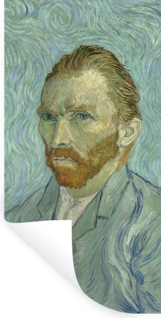 MuchoWow Wandtattoo Wandsticker Wandaufkleber Selbstporträt - Vincent van Gogh 60x120 cm Selbstklebend und Repositionierbar - Selbstklebend - Fo...