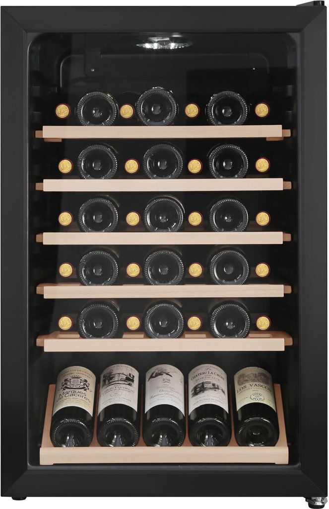 CAVIN Polar Collection 49 - Weinkühlschrank | 45 Flaschen | 1 Temperaturzone 4-22°C | Kompressor | Kapazität 45 Flaschen | Holzregalböden | UV-...