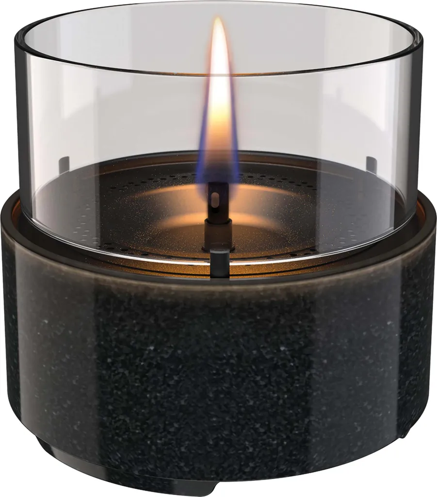 Tenderflame Café 14 Nero Reactive Glaze - Lampada Bio Design Indoor