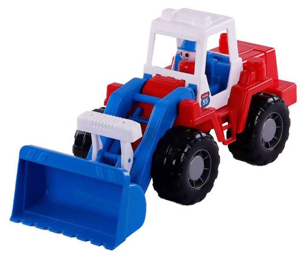 Spielzeug Bagger Cavallino mit Spielfigur Kunststoff 42cm