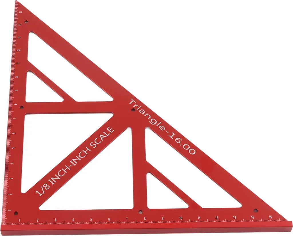 Règle triangulaire robuste en alu avec rapporteur d'angle pour le bois - 8