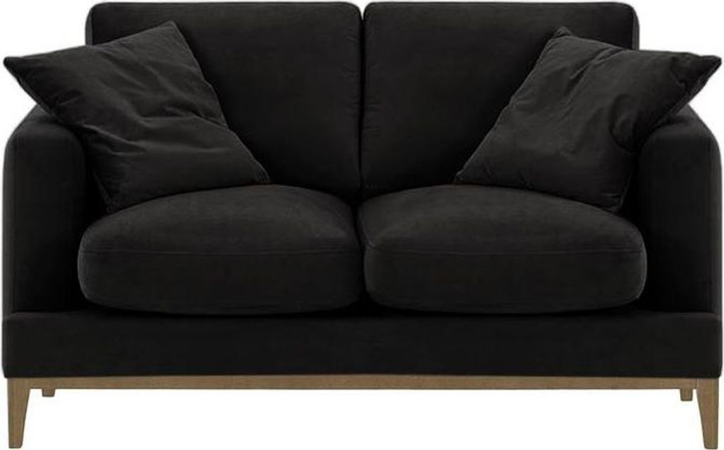 Zweisitzer-Sofa Covex Wood-Velluto 20-wax black