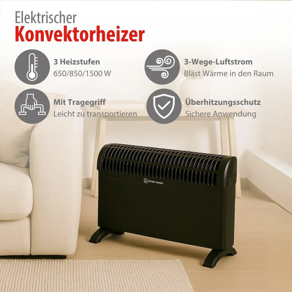 Adieu au Froid avec le Radiateur Électrique Alpina 1500W Chauffage Rapide