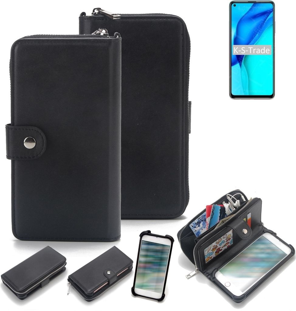 K-S-Trade 2in1 Handyhülle Schutzhülle kompatibel mit Huawei Maimang 9 & Portemonnee Cover Handy Hülle Case Etui Geldbörse Wallet Bookstyle Hülle