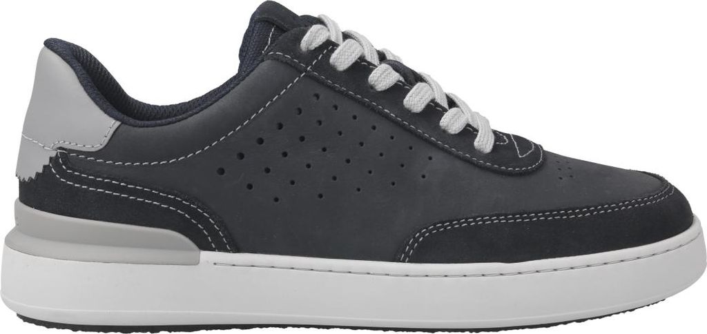 Clarks Sneaker Courtlite Run, Rauleder, Blau, Herren