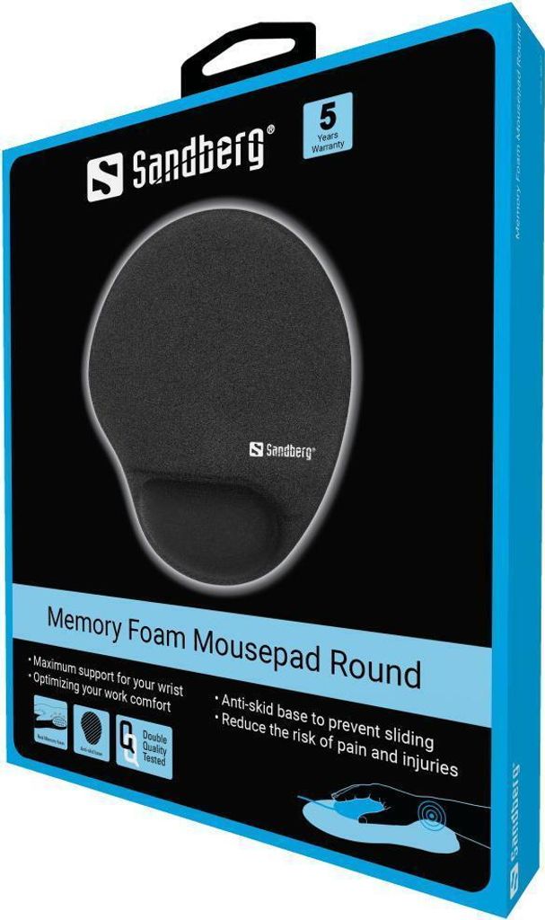 SANDBERG Memory Foam Mousepad Round Produktbild 
