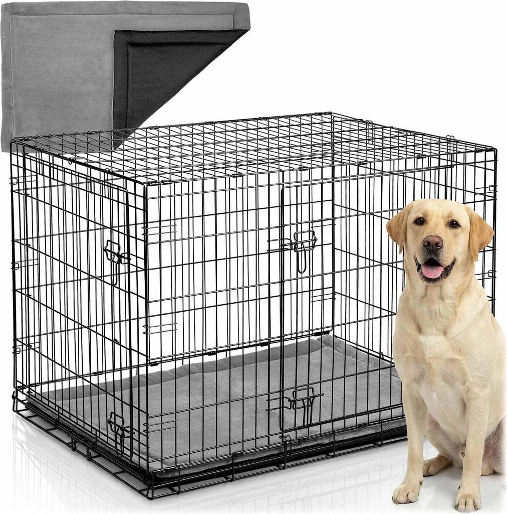 Metall-Hundekäfig + Bett 107 x 71 x 77 cm PH-202