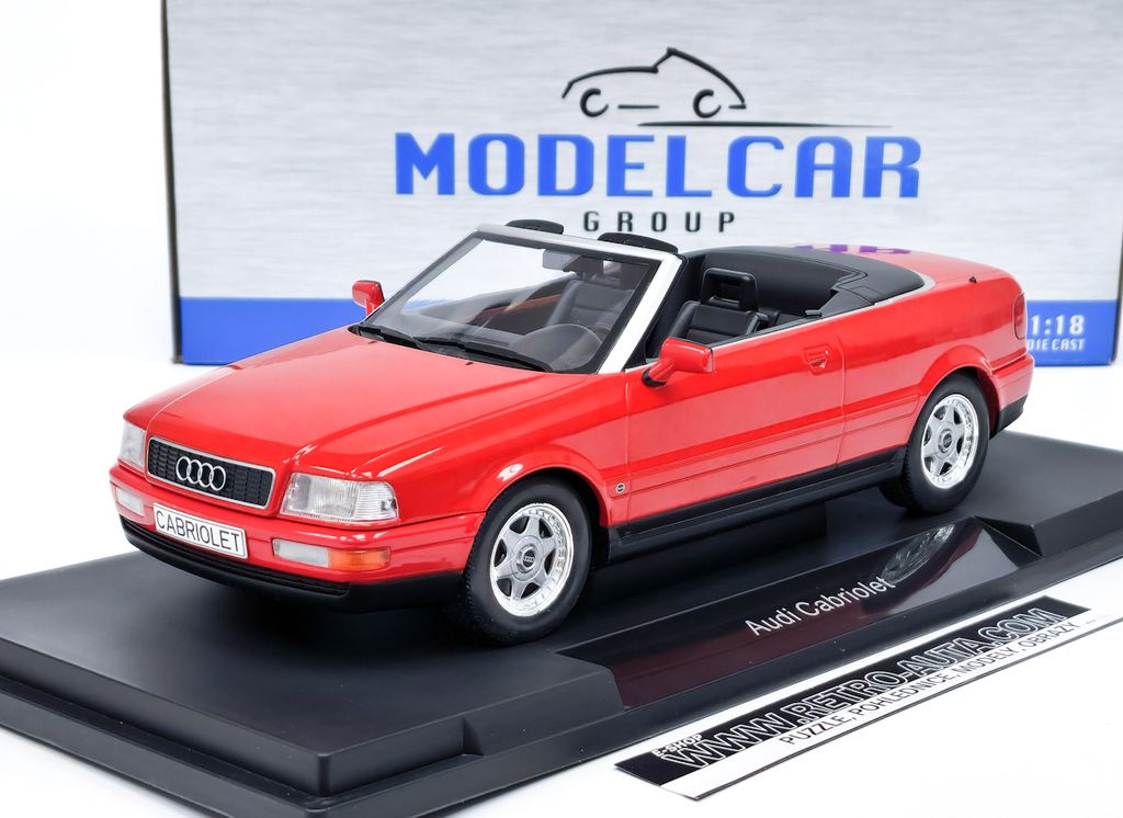 MCG MCG18371 - 1:18 Audi Cabriolet, rot, 1991 - Neu Produktbild 