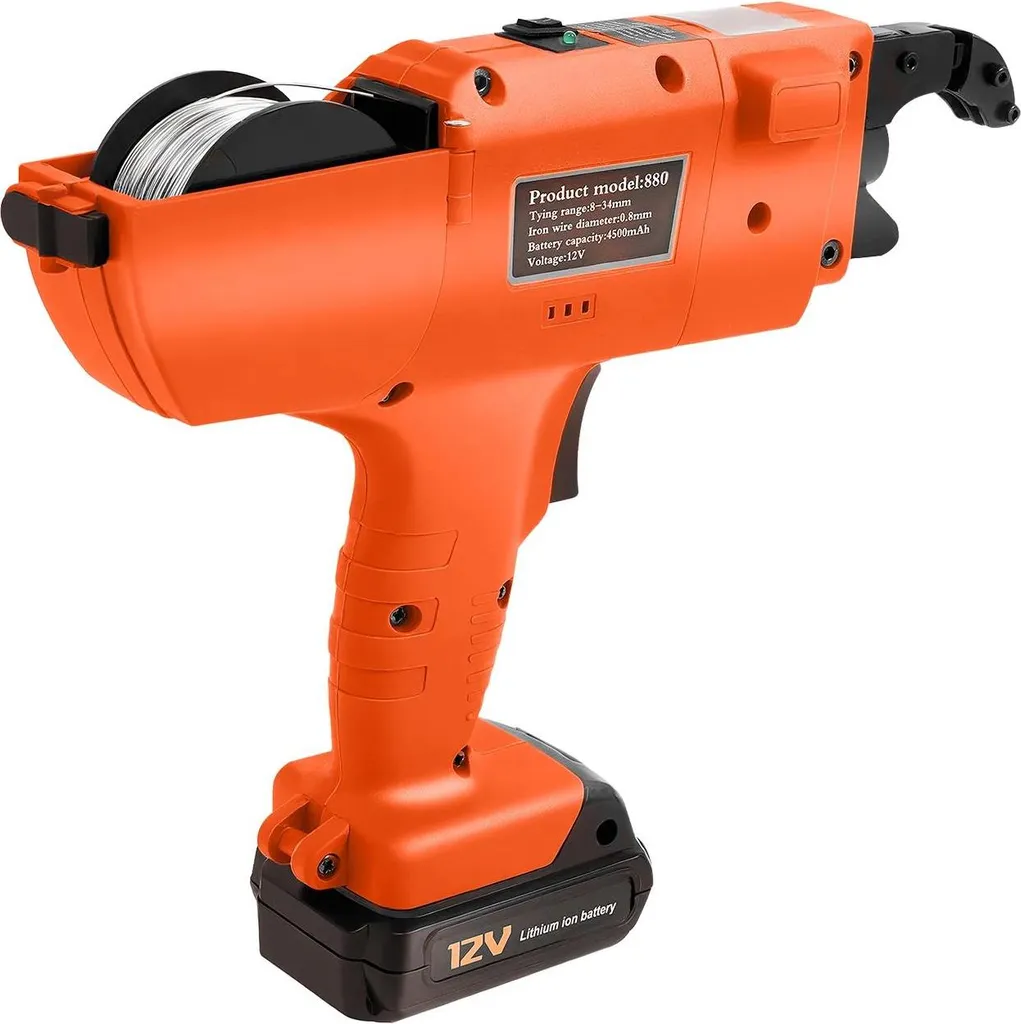 Lieuse automatique 12V avec coffret - Machine à lier 8-34 mm orange pro