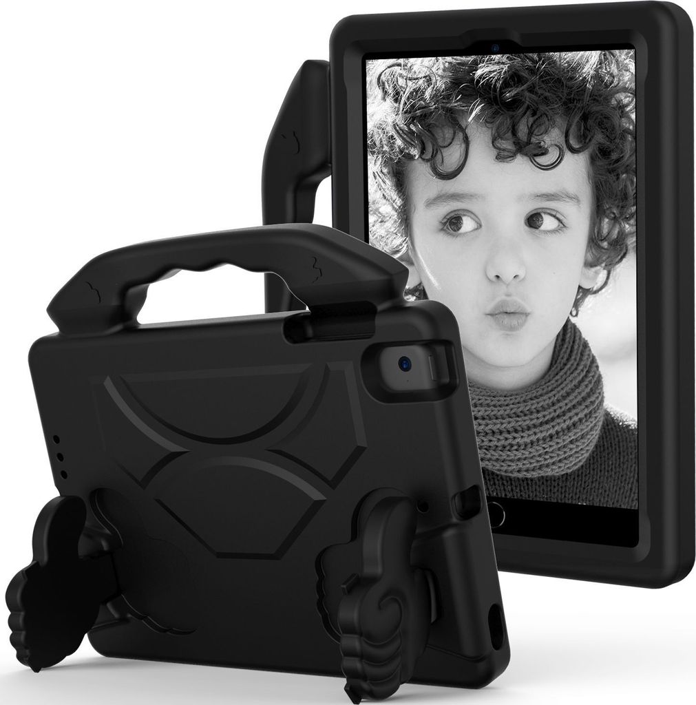 Mobigear Thumbs Up iPad Mini 5 (2019) Tablet Hülle für Kinder mit Tragegriff - Schwarz