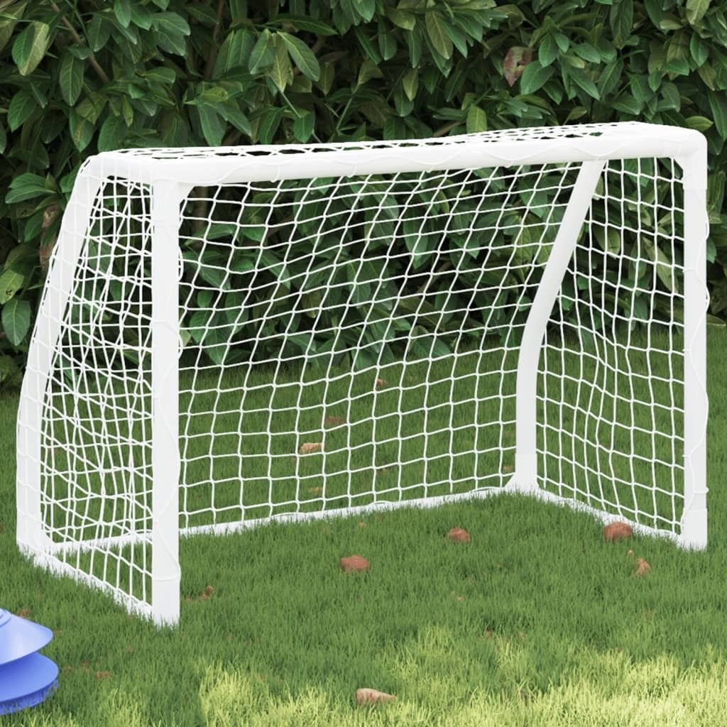 "im Angebot" Fußballtore für Kinder 2 Stk. mit Ball Weiß 64x35x48 cm Metall - Sonstiges Fußballzubehör CC17725