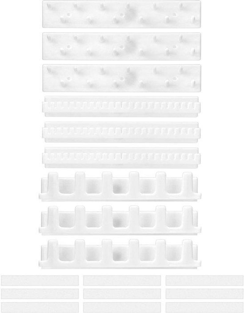 Wand-Schmuckhalter 9-teilig, selbstklebend, Organizer