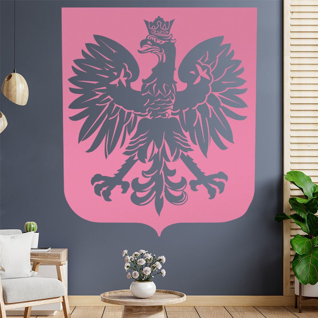 Polen Wappen Wandtattoo Wandaufkleber Wall Sticker - Dekoration, Küche, Wohnzimmer, Schlafzimmer, Badezimmer