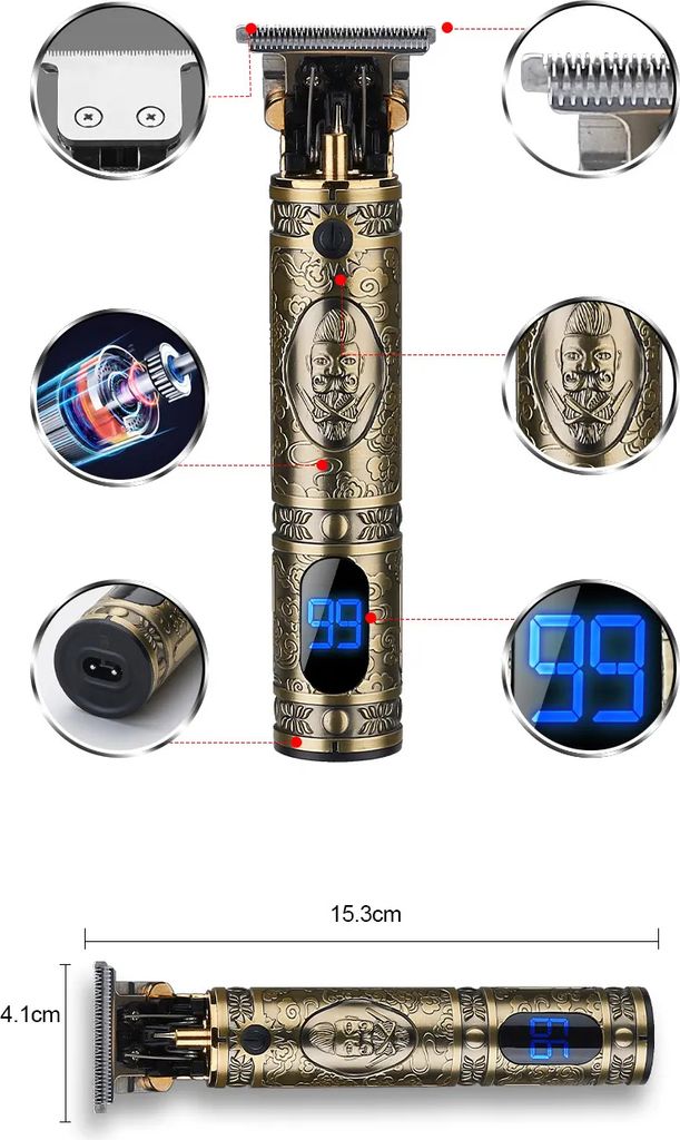 Zestaw barberski trymer Resuxi ,,Gold Master'' oraz Zdjęcie produktu 5