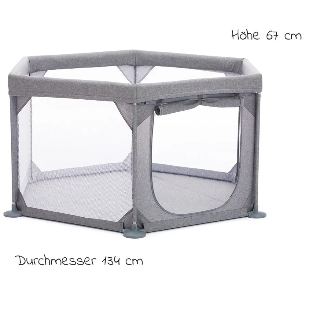 Fillikid Parc hexagonal gris 134x67 cm pour bébé - 16